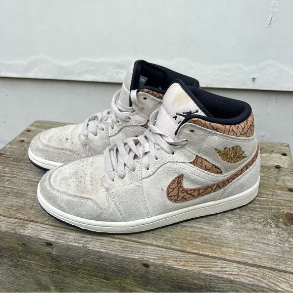Nike Air Jordan 1 Retro Mid SE Brown Elephant dz4129-102 8.5 - Picture 3 of 8